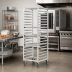 Thumbnail image #2 for Channel Manufacturing 411A All-Welded Aluminum Side-Load Bun Pan Rack, 20-Pan, 18 x 26-Inch, 3-Inch Spacing