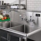 Thumbnail image #2 for Krowne Royal Series 14-812L Commercial Splash-Mounted Faucet, 12-Inch Swing Spout, 8-Inch Centers, Ceramic Valve, Low-Lead Case of 6