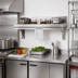 Thumbnail image #2 for Advance Tabco 96-Inch x 12-Inch Wall-Mounted Stainless Steel Shelf with Check Minder