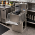 Thumbnail image #2 for BK Resources Free-Standing Underbar Blender Mixing Station with Drainboard Top, Blender Shelf, Die Wall & Base, 12 x 21 Inches