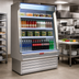 Thumbnail image #2 for Howard-McCray 35E Series 51-Inch Multi-Purpose Open Merchandiser with Self-Contained Refrigeration, 4 Rows of Lit Shelves