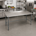 Thumbnail image #2 for BlendPort Deluxe Series 48 Inch W x 30 Inch D Stainless Steel Work Table with Rear Upturn and Galvanized Base