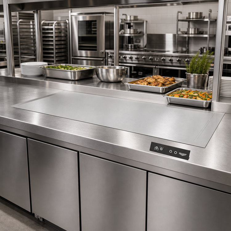 Product image #2 for Vollrath Flush Mount Drop-In Heated Shelf, 44-Inch Wide, Dual Zone, Stainless Steel