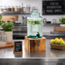 Thumbnail image #2 for Madera Single 2-Gallon Glass Beverage Dispenser with Rustic Pine Base