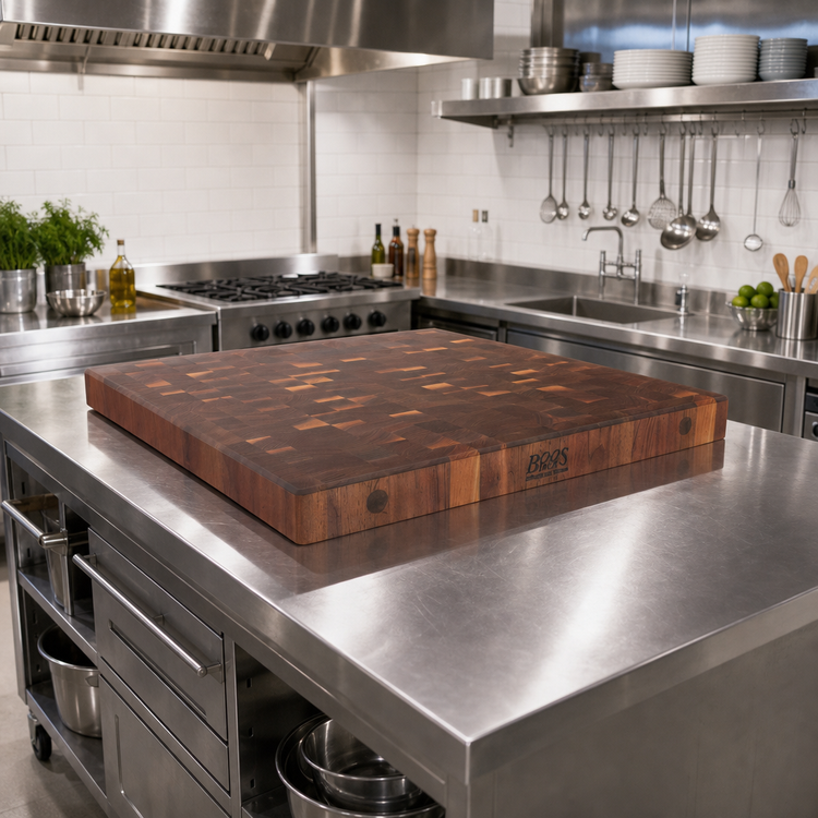 Product image #2 for Boos Block End Grain American Black Walnut Island Countertop, 30 x 32 x 2-1/4 Inch Thick