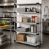 Thumbnail image #2 for Quantum Solid Stainless Steel Shelving Starter Kit with 4 Solid Shelves, 30 x 24 x 54 Inches