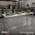 Thumbnail image #2 for Eagle Deluxe Series 72-Inch x 30-Inch Flat Top Stainless Steel Work Table with Galvanized Tubular Base