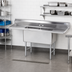 Thumbnail image #2 for Advance Tabco 68-Inch 2-Compartment Fabricated Sink with Left and Right Drainboards, 304 Stainless Steel