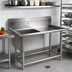 Thumbnail image #2 for John Boos Pro-Bowl 1-Compartment 16-Gauge 300-Series Stainless Steel Sink with Right Drainboard, 70-3/16 Inch Wide