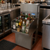 Thumbnail image #2 for BK Resources 18-Inch Freestanding Underbar Liquor Bottle Display, 4-Step, Approx. 20-Bottle Capacity