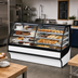 Thumbnail image #3 for True 77-1/4 Inch Dual Zone Curved Glass Display Merchandiser with Glass Ends, White Exterior/Interior