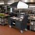 Thumbnail image #3 for Cambro Camcruiser Vending Cart with 4 Full-Size Countertop Wells and Umbrella