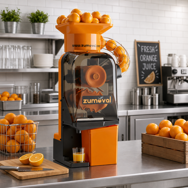 Product image #2 for Zumoval Trento MiniMatic Compact Countertop Automatic Citrus Juicer, 115V
