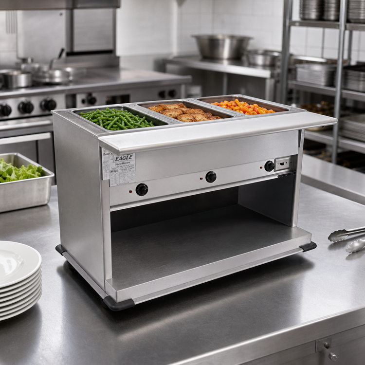 Product image #2 for Eagle Spec-Master PHT4OB-240-3 4-Well Portable Electric Hot Food Table
