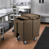 Thumbnail image #3 for Cambro SlidingLid Mobile Ice Caddy, 175 lb. Capacity, Dark Brown