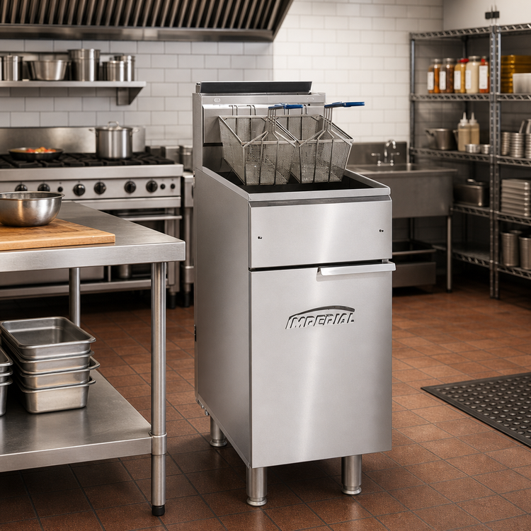Product image #2 for Imperial IFS-50 Gas Floor Fryer, 50 lb Capacity