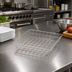 Thumbnail image #2 for American Metalcraft Stainless Steel Square Wire Grid Serving Basket, 10 x 10 x 2 Inches