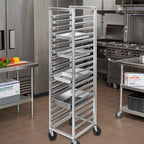 Thumbnail image #2 for Channel Manufacturing SSPR-5E3 Stainless Steel Mobile End-Load Steam Table Pan Rack, 5-Slide, 36 in H, Holds 12 x 20 in Pans