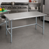 Thumbnail image #2 for Eagle Deluxe Series 48-Inch x 24-Inch Stainless Steel Flat Top Work Table with Galvanized Base