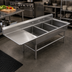 Thumbnail image #2 for John Boos Pro-Bowl 3-Compartment Stainless Steel Sink with 24-Inch Left Drainboard