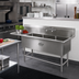 Thumbnail image #2 for John Boos Pro-Bowl 3-Compartment Stainless Steel Sink with 24-Inch Left Drainboard