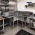 Thumbnail image #2 for John Boos Pro-Bowl Corner 3-Compartment Stainless Steel Sink with Dual 36-Inch Drainboards