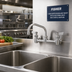 Thumbnail image #2 for Fisher 8-Inch Center Backsplash Faucet with 8-Inch Swing Spout and EZ Install Adapters