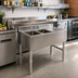 Thumbnail image #2 for Two-Compartment Underbar Bar Sink with Right Drainboard