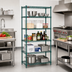 Thumbnail image #2 for Eagle Valu-Gard 5-Tier Stationary Starter Wire Shelving Unit, 24W x 18D x 86H, Green Epoxy