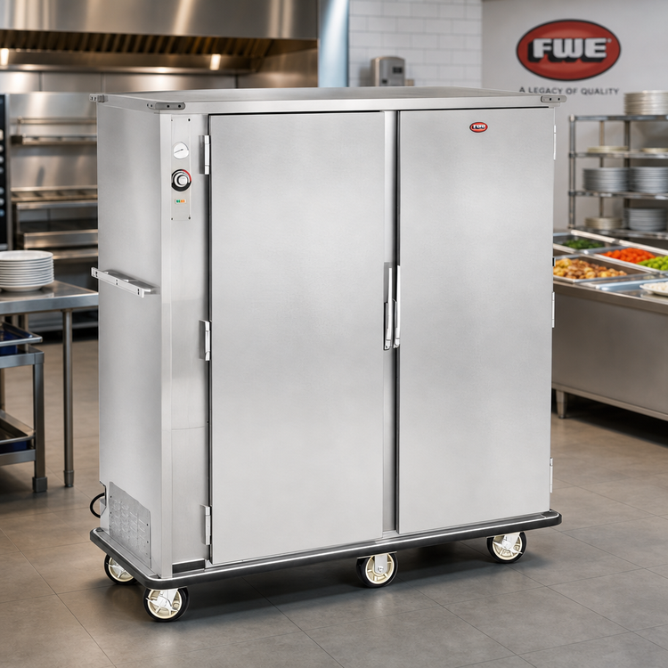 Product image #2 for FWE A-Series A-180-2-XL 2-Door Heated Banquet Transport & Serve Cabinet, 180 Covered Plates