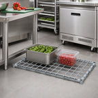 Thumbnail image #2 for Quantum 2442DSGY 42 x 24 Inch Dunnage Rack, 1,500 lb Capacity, Removable Wire Top Mat, Gray Epoxy Finish