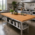 Thumbnail image #2 for Appalachian Red Oak Edge Grain Island Countertop, 96 Inch x 48 Inch x 1-3/4 Inch, Penetrating Oil Finish