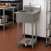 Thumbnail image #2 for Advance Tabco One-Station Floor-Mounted Stainless Steel Service Sink with Toe-Push Valve and Gooseneck Spout