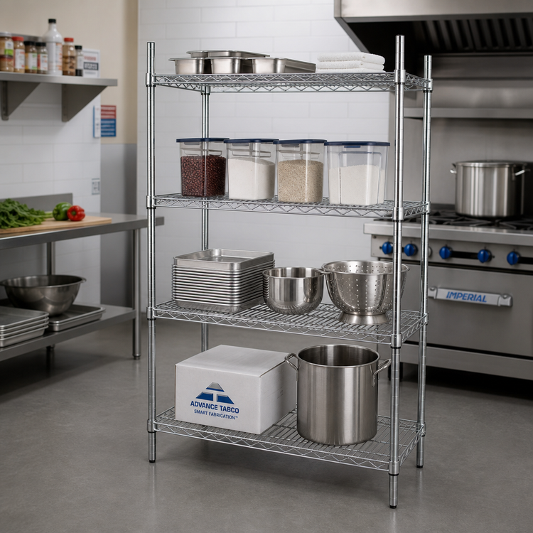 Product image #2 for Advance Tabco Special Value Series Heavy Duty Chrome Plated Wire Shelf, 36 x 24 Inches