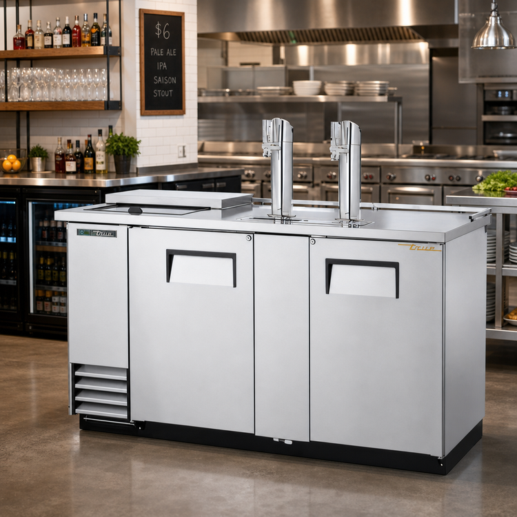 Product image #2 for True Club Top Draft Beer Cooler, 3 Half-Barrel Keg Capacity, 2 Columns