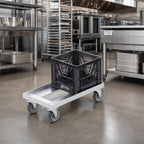 Thumbnail image #3 for Channel Manufacturing MC1319 Aluminum Glass Rack / Milk Crate Dolly, Single-Stack, 13 x 19-Inch Crate Capacity, 5-Inch Swivel Casters