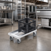 Thumbnail image #3 for Aluminum Glass Rack / Milk Crate Dolly for One 13 x 19 Crate