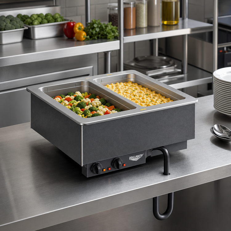 Product image #2 for Vollrath Two-Well Drop-In Electric Hot Food Well, Infinite Controls, 120V