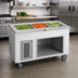 Thumbnail image #2 for 48 Inch Mobile 3-Pan Ice-Cooled Cold Food Table with Enclosed Base