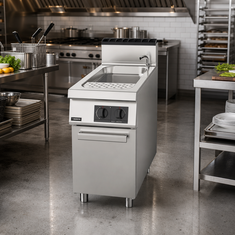 Product image #2 for Trento Single Tank Natural Gas Pasta Cooker with Top-Mount Faucet, 11.89-Gallon Floor Model