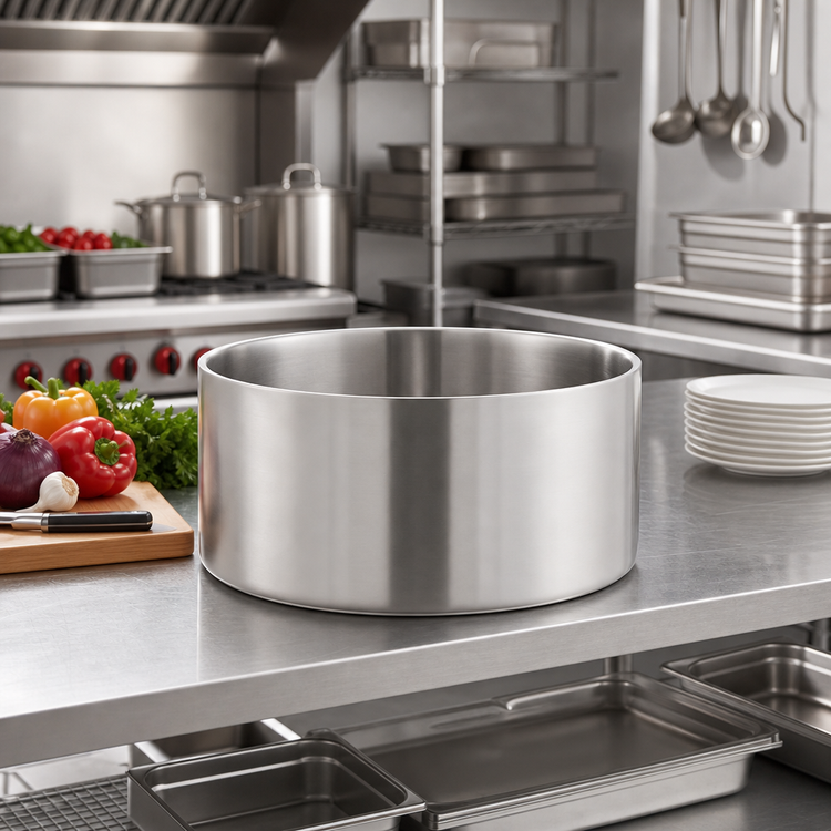 Product image #2 for Satin Finish Double-Wall Stainless Steel Serving Bowl, 12 Inch, 220 oz.