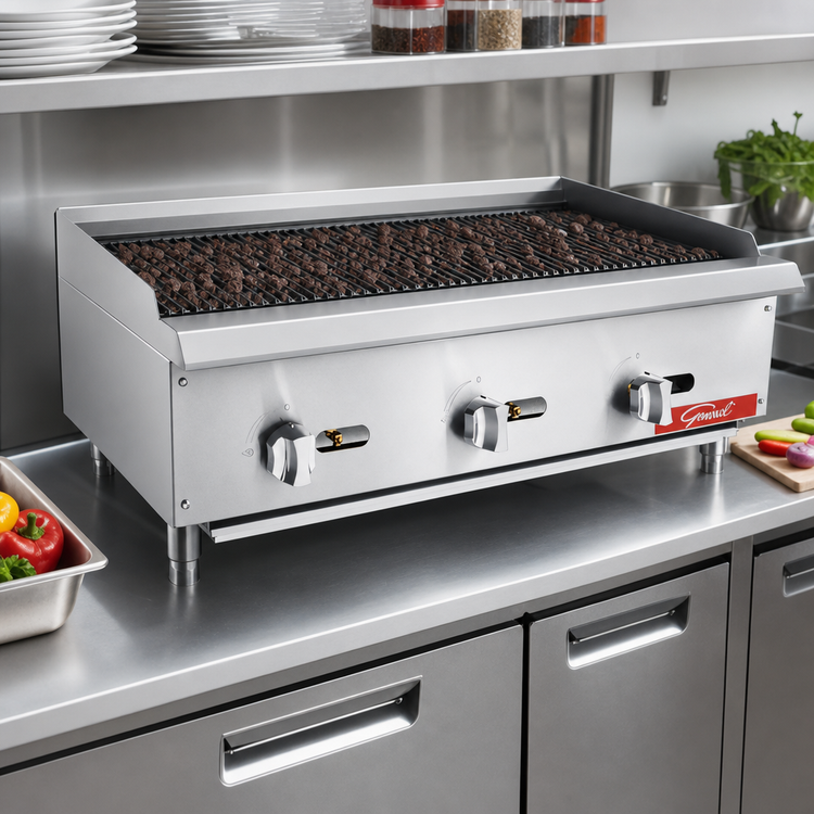 Product image #3 for General 36-Inch Countertop Char-Rock Gas Charbroiler with Lava Rocks
