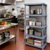 Thumbnail image #2 for Quantum Millenia 24-Inch Wide x 21-Inch Deep x 50-Inch High Stationary 4-Shelf Solid Polymer Starter Shelving Unit