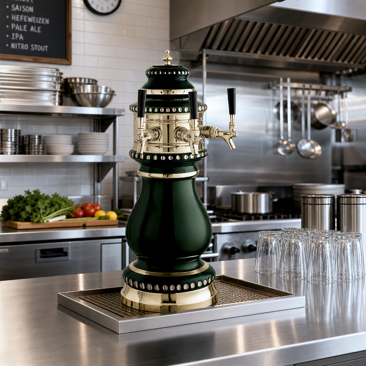 Product image #2 for Torino 2-Faucet Glycol-Cooled Countertop Draft Beer Tower