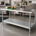 Thumbnail image #2 for BK Resources 84 x 30 Inch Galvanized Steel Undershelf for Work Tables