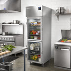 Thumbnail image #2 for Delfield 6025XL-GH One-Section 19 Cu. Ft. Reach-In Refrigerator with Half-Height Locking Glass Doors