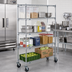 Thumbnail image #2 for Metro Super Erecta 5-Shelf Super Adjustable Wire Stem Caster Cart, 36 x 24 x 67-7/8 Inches, Chrome