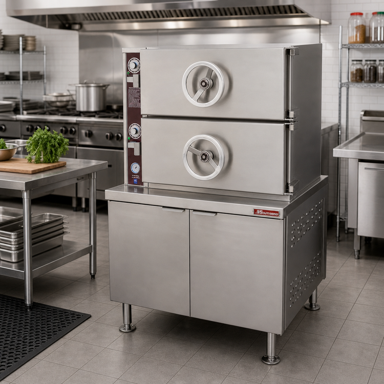 Product image #2 for Southbend Steam DC-2S Direct Steam Pressure Steamer with Cabinet Base, 2 Compartments, 36-Inch Wide