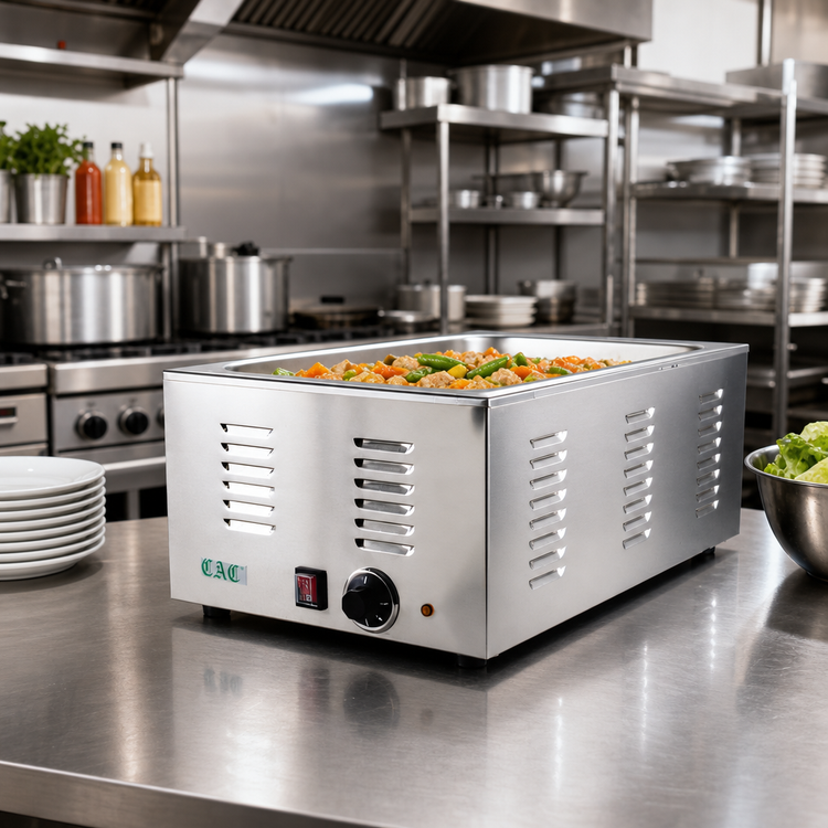 Product image #2 for CAC China ELFW-1500 Full-Size Countertop Wet Food Warmer with Vented Sides