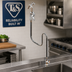 Thumbnail image #2 for T&S Brass Single-Hole Deck-Mount Pantry Faucet Base with Hook Nozzle and 68-Inch Hose